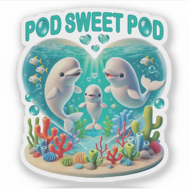 "Pod Sweet Pod" Whale Family (Front)