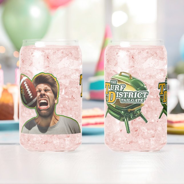 Podcast and Tailgate Logo Glass Pair (Insitu (Birthday))
