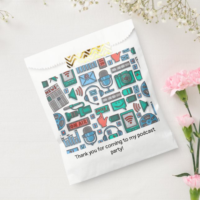 Podcast Birthday Party Favour Bags (Sealed)
