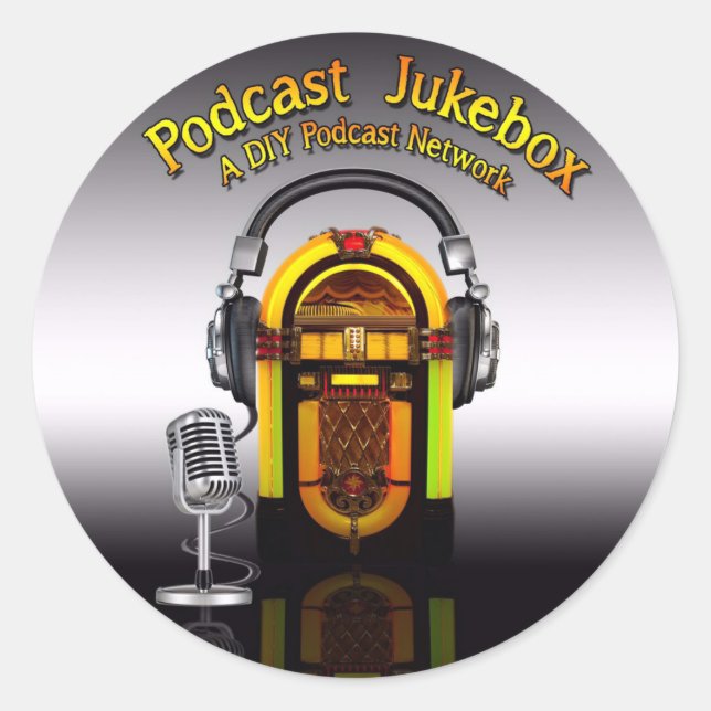 Podcast Jukebox Logo Sticker (Front)