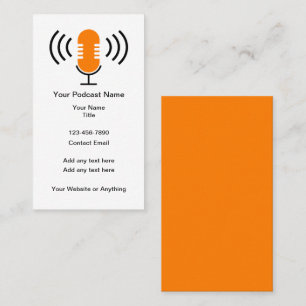 Podcast Marketing Cartes de visite promotionnels