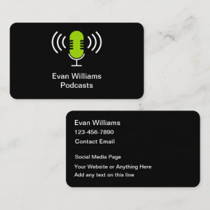 Podcast Thème Media Carte de visite
