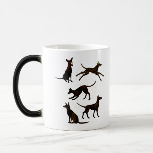 Podenco and Galgo drawing black and white Magic Mug