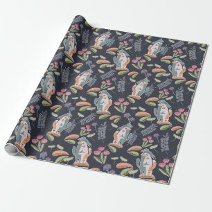 Podenco Dog and Galgo Pretty Navy Wrapping Paper