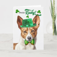 Podengo Dog Feelin' Lucky St Patrick's Day