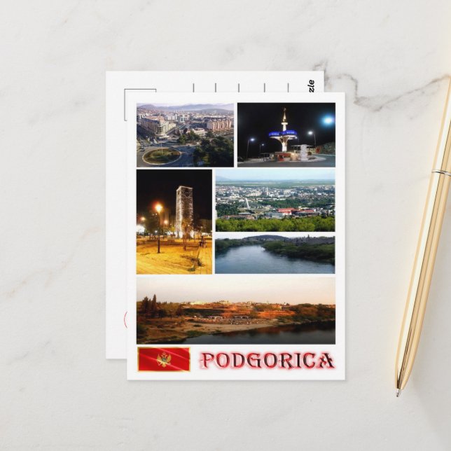 Podgorica - Montenegro - Mosaic - Postcard (Front/Back In Situ)