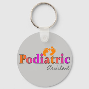 Podiatric Assistant With 2 Feet Design Keychain