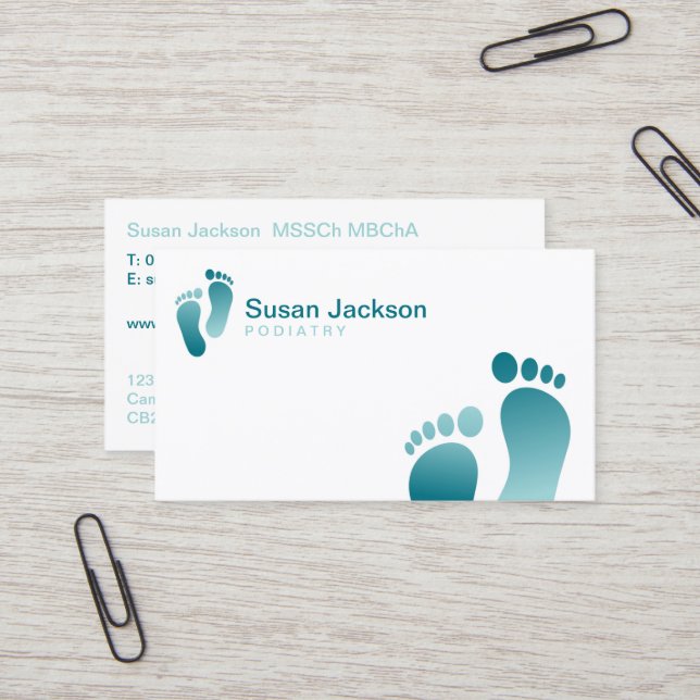 Podiatrist Business Card (Front/Back In Situ)