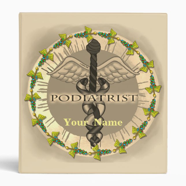 Podiatrist Caduceus binder (Front)