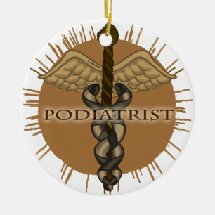 Podiatrist Caduceus Ceramic Ornament
