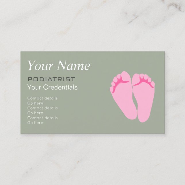 Podiatrist Chiropodist Appointment Business Cards (Front)