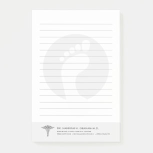 Podiatrist   Foot Doctor Customizable Lined Post-it Notes