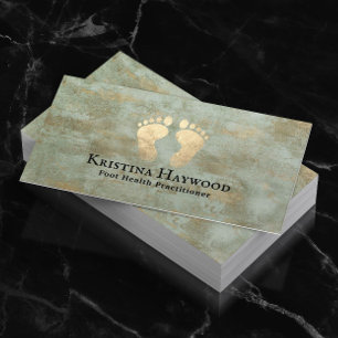 Podiatrist Foot Health Practitioner Vintage Bronze Business Card