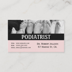 Podiatrist Medical Appointment Pink Business Card