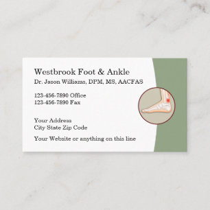 Podiatrist Modern Editable Business Cards