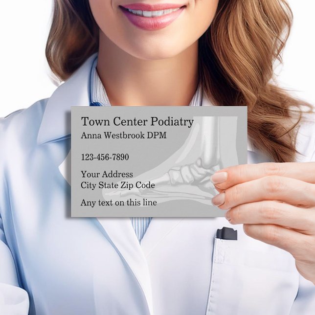 Podiatrist Office Of Podiatry Business Cards (Creator Uploaded)
