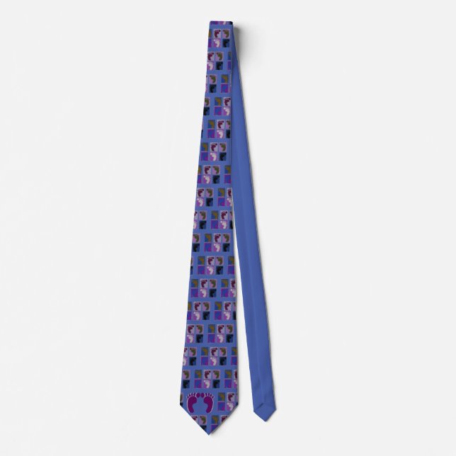 Podiatrist Pop art Feet Mens Blue Tie (Front)