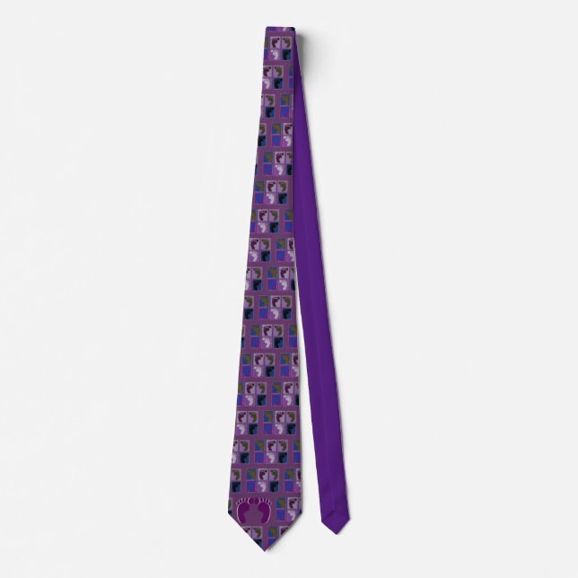 Podiatrist Popart Feet Mens Tie, Unique Design Tie (Front)