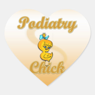 Podiatry Chick Heart Sticker