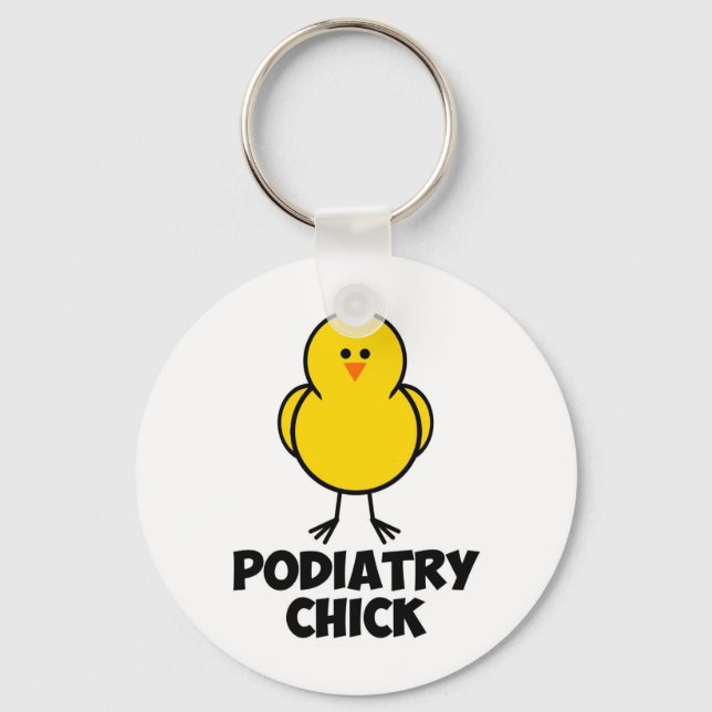 Podiatry Chick Keychain (Front)