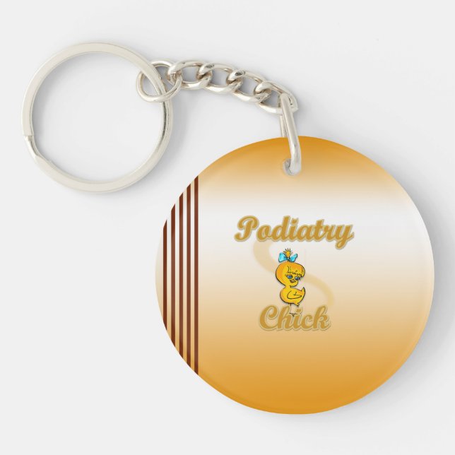 Podiatry Chick Keychain (Front)