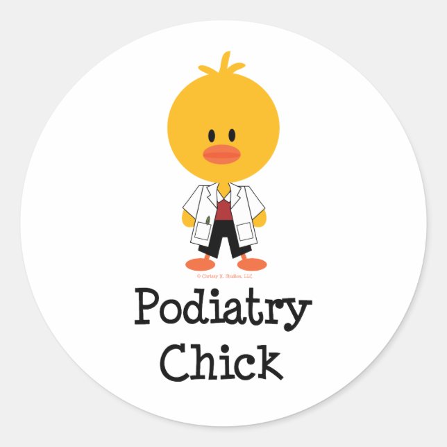 Podiatry Chick Stickers (Front)