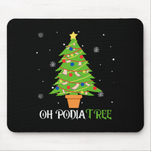 Podiatry christmas tree podiatrist foot medical as mouse pad