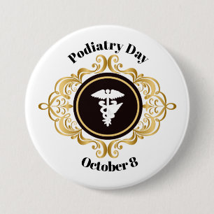 Podiatry Day Medical Symbol Button