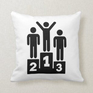 Podium Winner Champion Throw Pillow