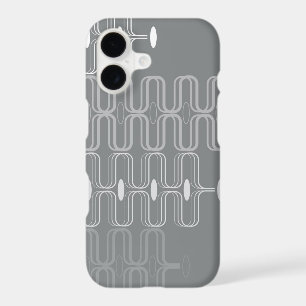 Pods Rétro Ogee Blanc Gris Design Artistique Abstr