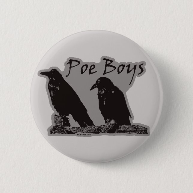 Poe Boys 2 Inch Round Button (Front)