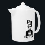 Poe Me A Cup Funny Classic Author Art<br><div class="desc">A funny Poe me a cup classic Edgar Allen Poe author fun humour slogan epic comic motto I love reading the classics with coffee happy motto awesome reading statement design deluxe ceramic coffee tea or cocoa pitcher. Get a funny Edgar Allen Poe pitcher today.</div>