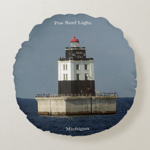 Poe Reef Light round pillow