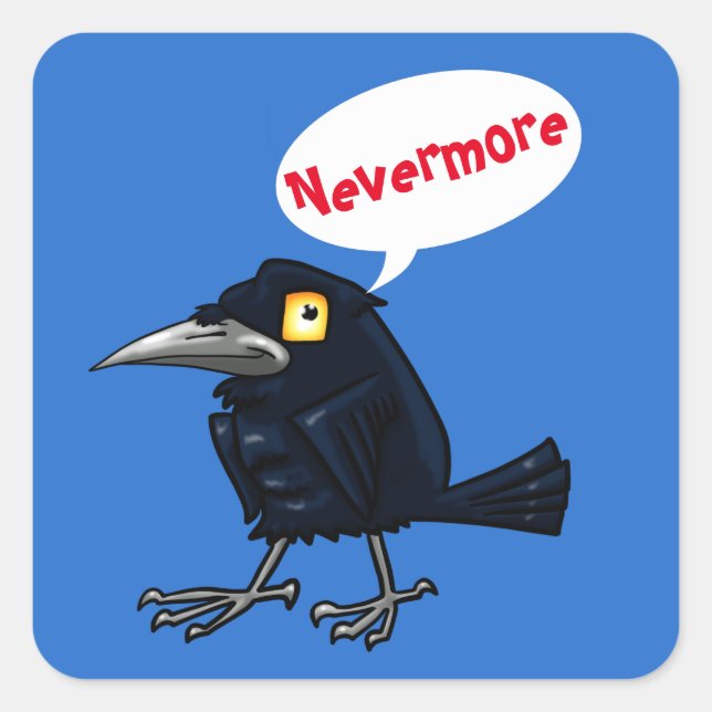 Poe’s Raven Square Sticker (Front)