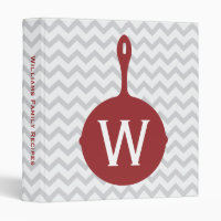 Poêle de rouge de monogramme + Classeur gris de