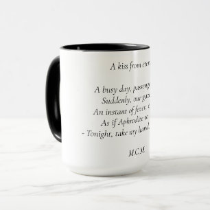 Poem "A kiss from eternity" Mug