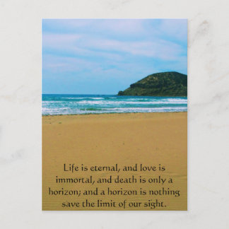Poem About Death - Inspirational Grieving Quote Postcard