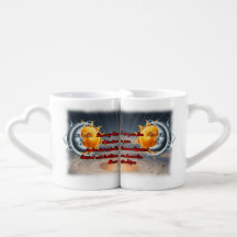 Poem about Sun and Moon on a White Lovers' mug