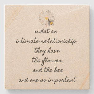 Poem Bee Stone Coaster