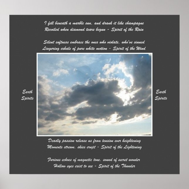 Poem *Earth Spirits* Poster (Front)