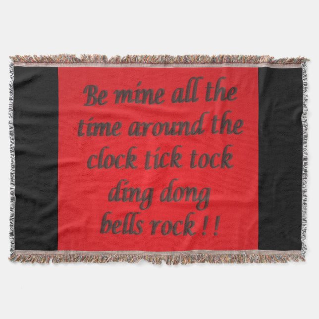 Poem for a loved one mixed colours fancy script    throw blanket (Front)