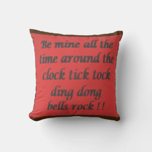 Poem for a loved one mixed colours fancy script throw pillow