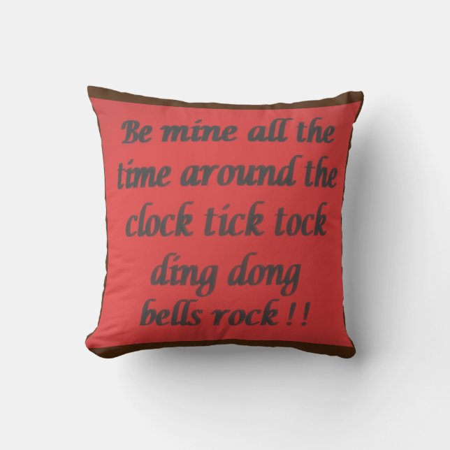 Poem for a loved one mixed colours fancy script    throw pillow (Front)