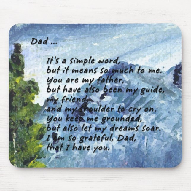 Poem for Dad Mouse Pad (Front)