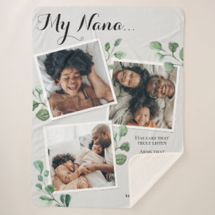 Poem for Grandma Grammy Nana from Grandkids Sherpa Blanket