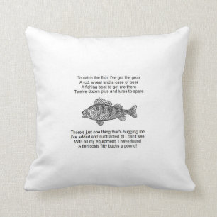 Poem for the Fisherman Throw Pillow
