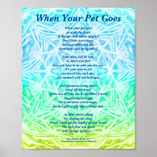 Poem: Male Pet Loss Sympathy YGB Poster Matte