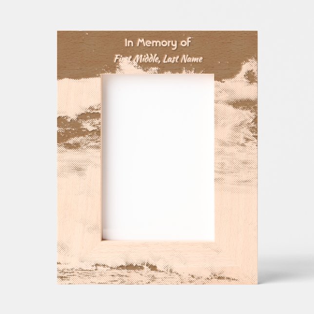 Poem Memorial Keepsake Ocean Sea Beach Etched Frames (Front)