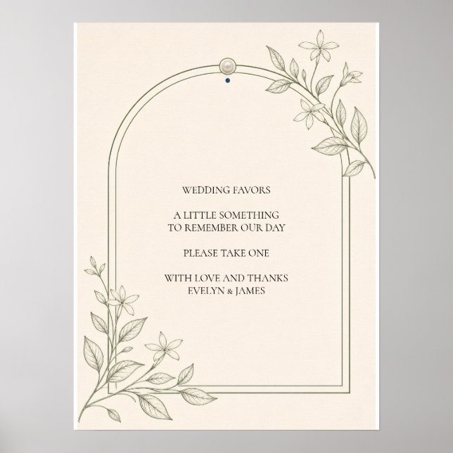 Poem Olive Botanical Please Take One Favour Poster (Front)