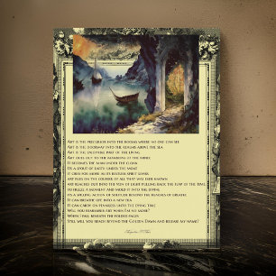 Poem On Art Boats Water Pond Postcard
